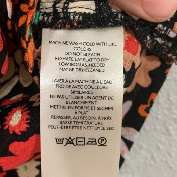 Free People Ava Reversible Floral Tie Micro Top             size XL - Picture 7 of 10